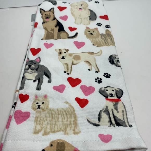 NWT. Casaba. set of 2 dog kitchen towels with multiple dog breeds - Picture 5 of 9